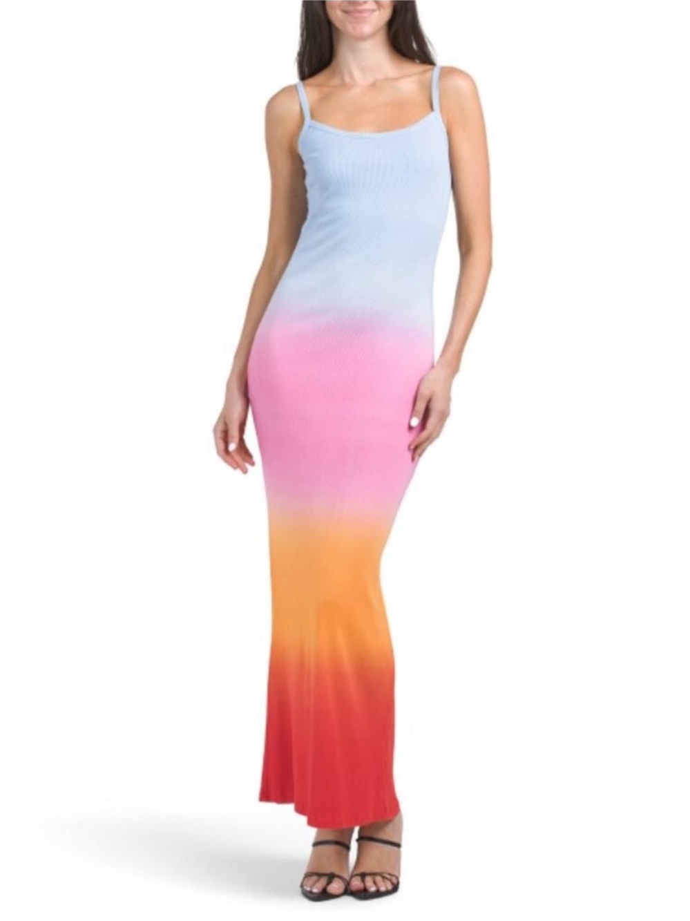 NWOT Young Fabulous & Broke Tonya Maxi Dress Cornflower Sunset Ombre Size Medium